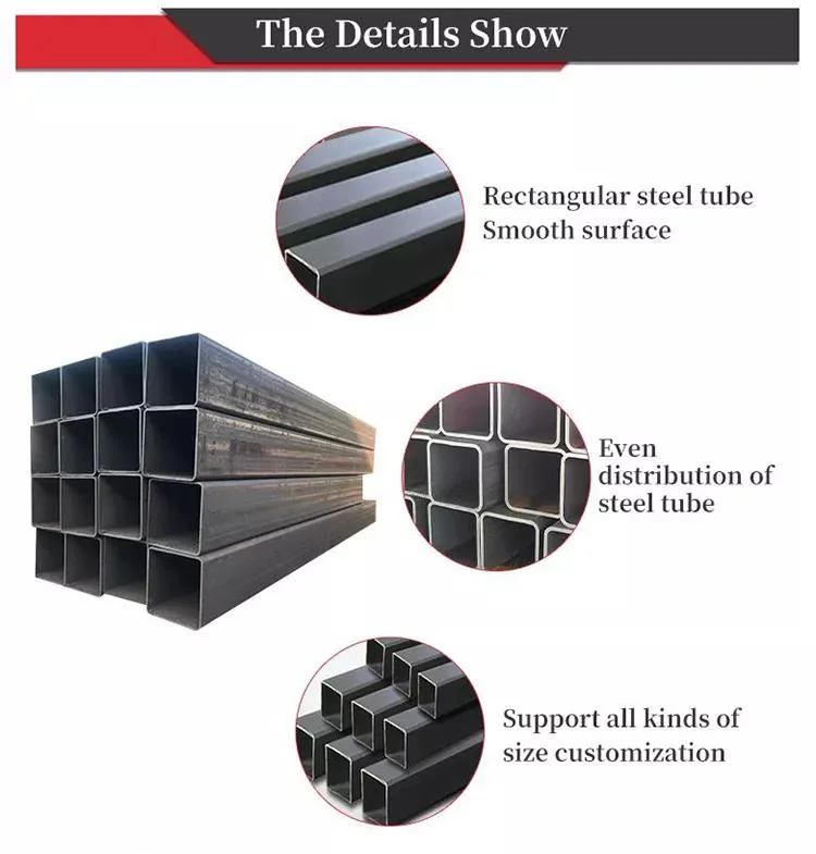 ASTM A500 BS 1387 Pre-Galvanized Metal Gi Square Hollow Section Galvanized Steel Pipe